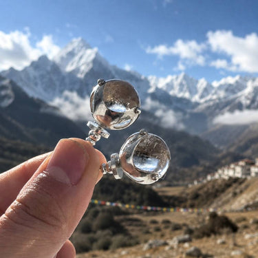 Celestial Himalayan Crystal Studs